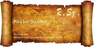 Reile Szidor névjegykártya